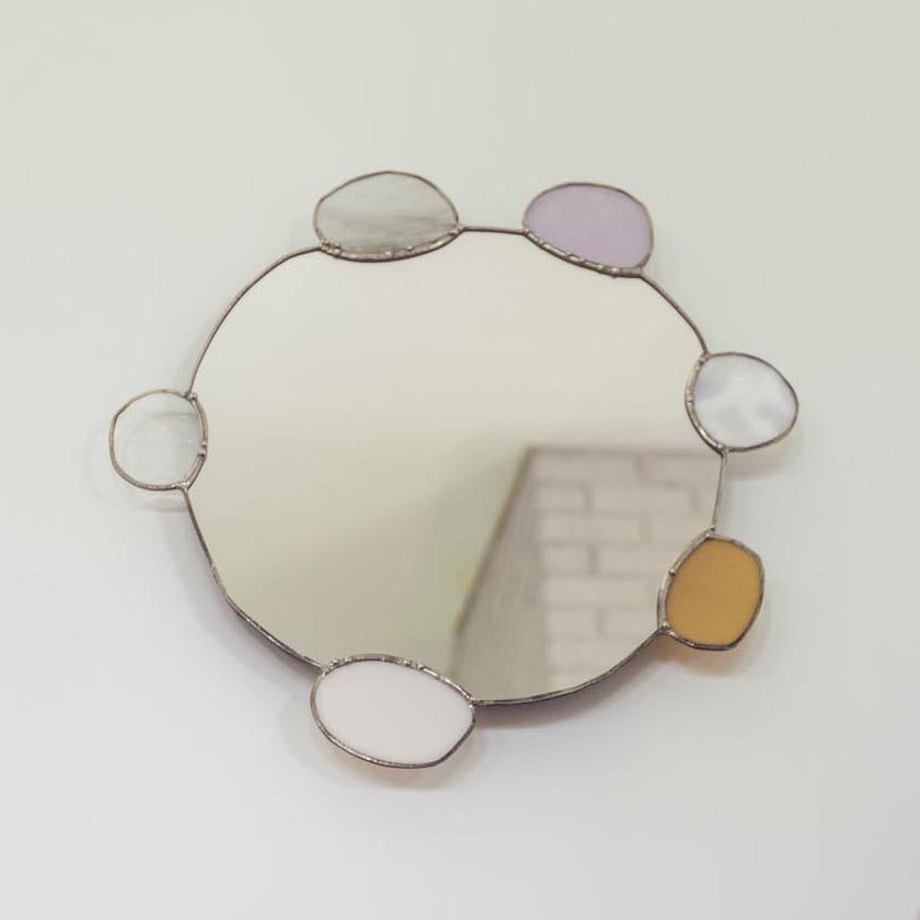 Elemental Pebble Mirror – Metal / Earth