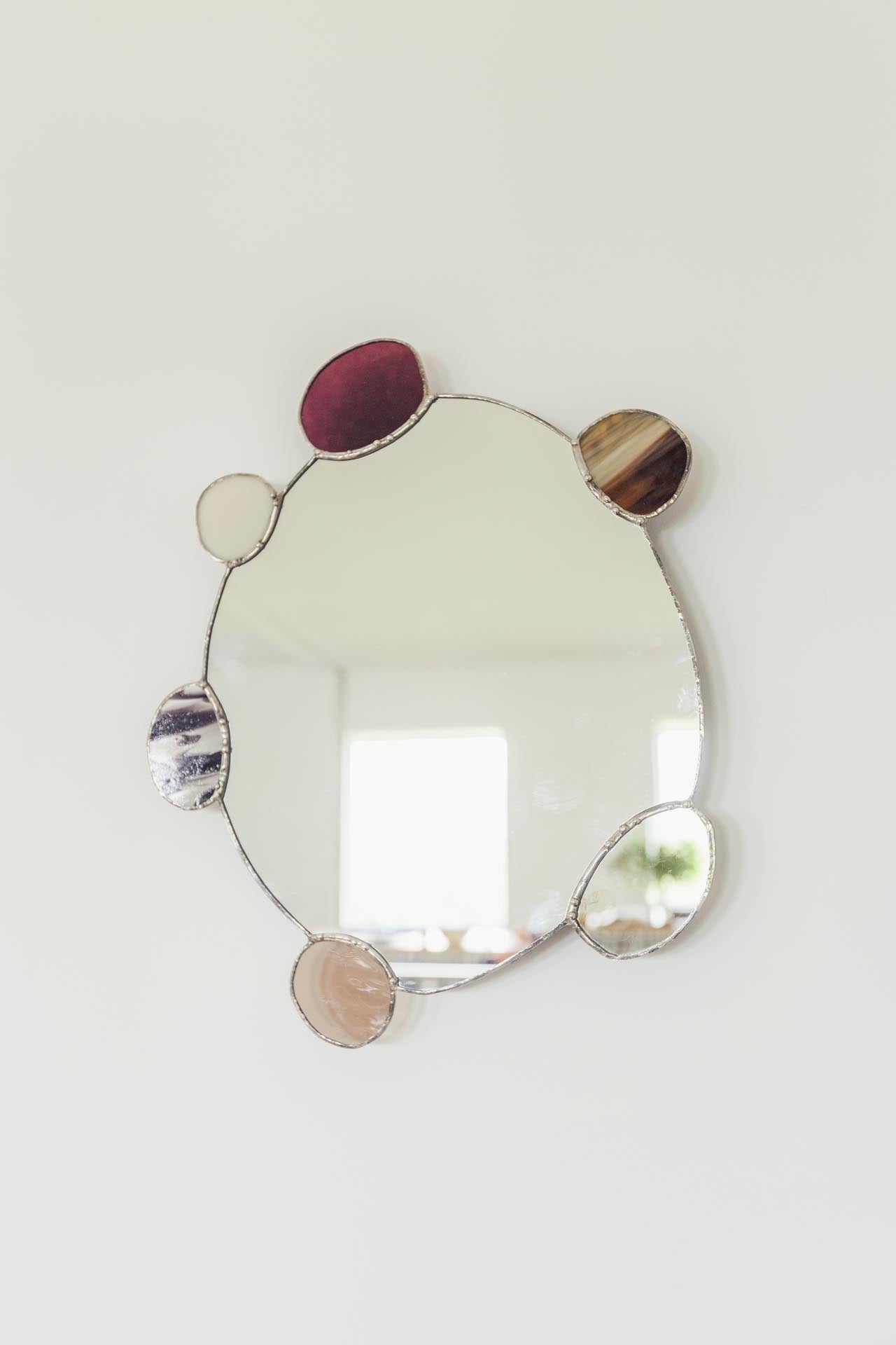 Elemental Pebble Mirror – Earth / Fire