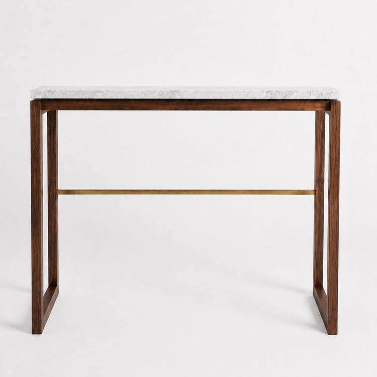 Quarry Console Table - Nootka Mist Marble