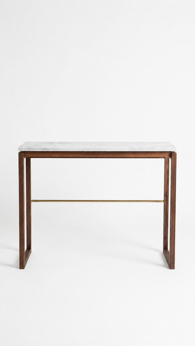 Quarry Console Table - Vancouver Island White Marble