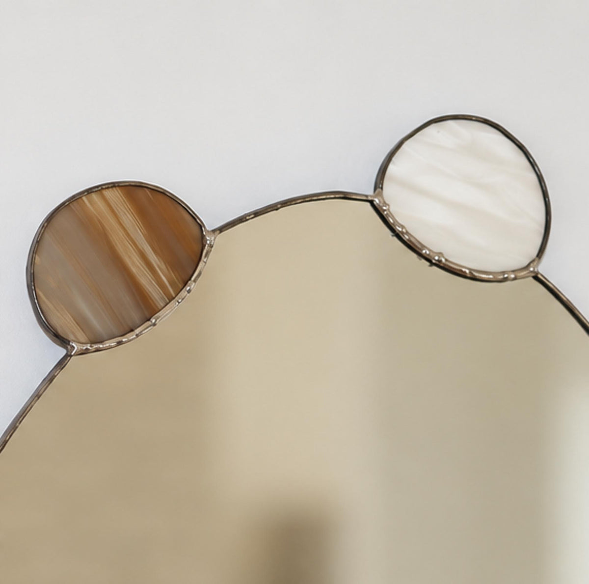 Elemental Pebble Mirror — Earth / Fire (No. 03)