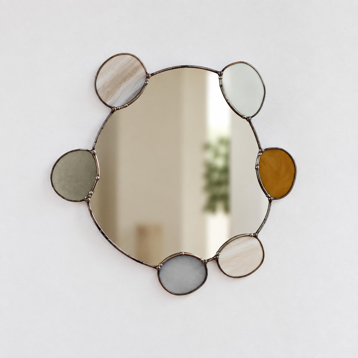 Elemental Pebble Mirror – Metal / Earth (No. 4)