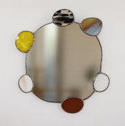 Elemental Pebble Mirror — Earth / Fire (No. 05)