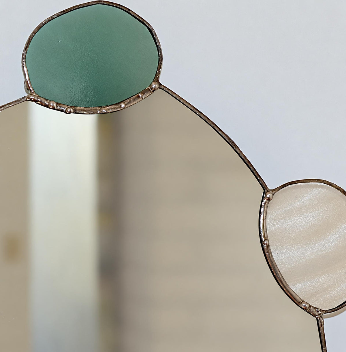 Elemental Pebble Mirror – Metal / Earth (No. 6)