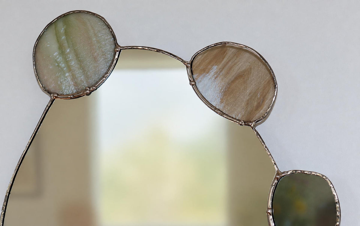 Elemental Pebble Mirror – Metal / Earth (No. 8)
