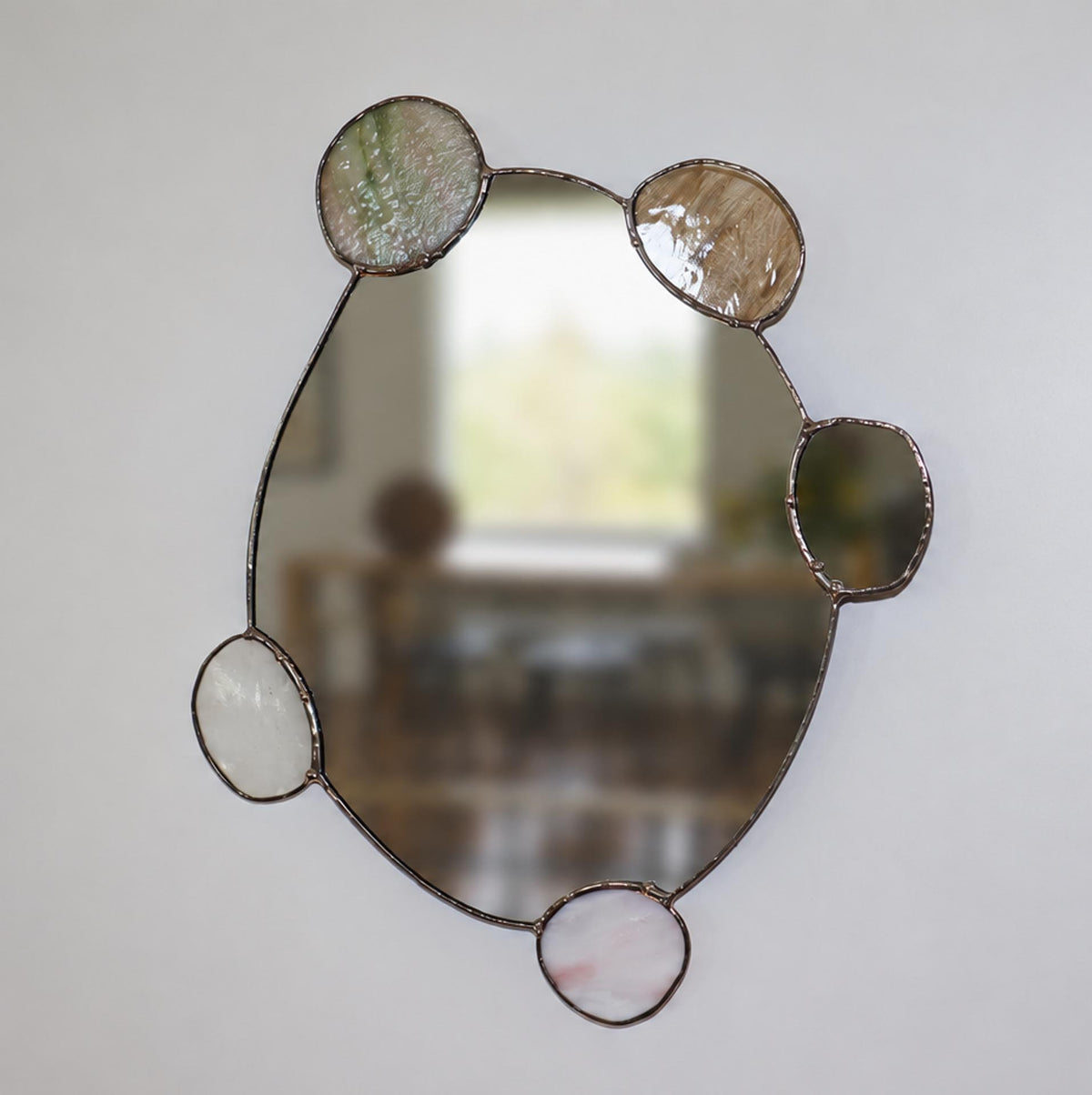 Elemental Pebble Mirror – Metal / Earth (No. 8)