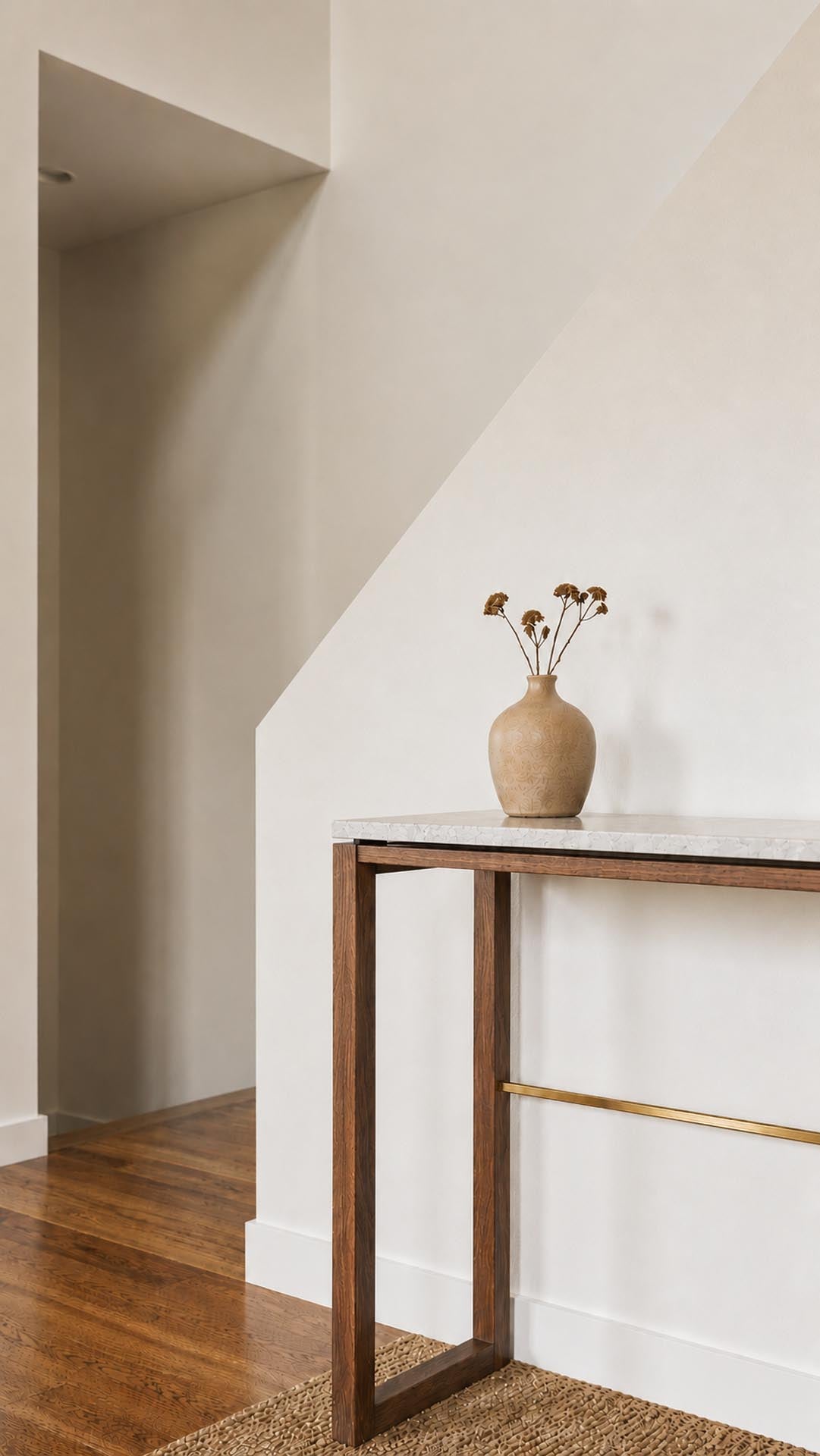 Quarry Console Table - Nootka Mist Marble