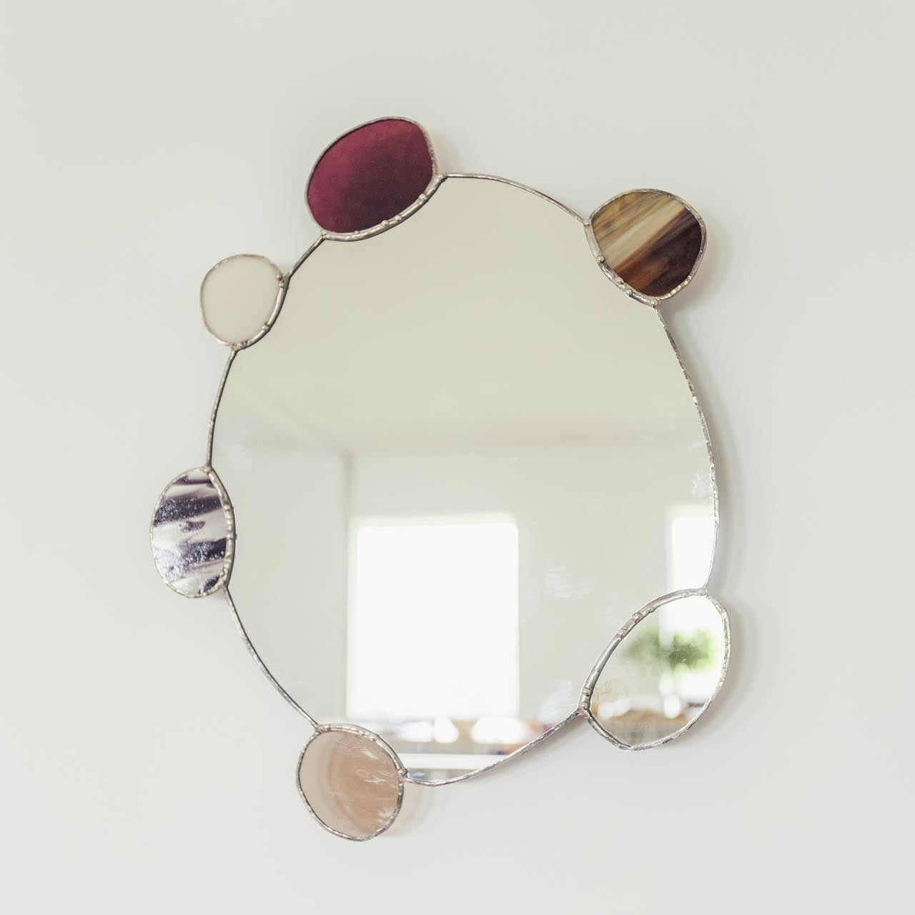 Elemental Pebble Mirror – Earth / Fire