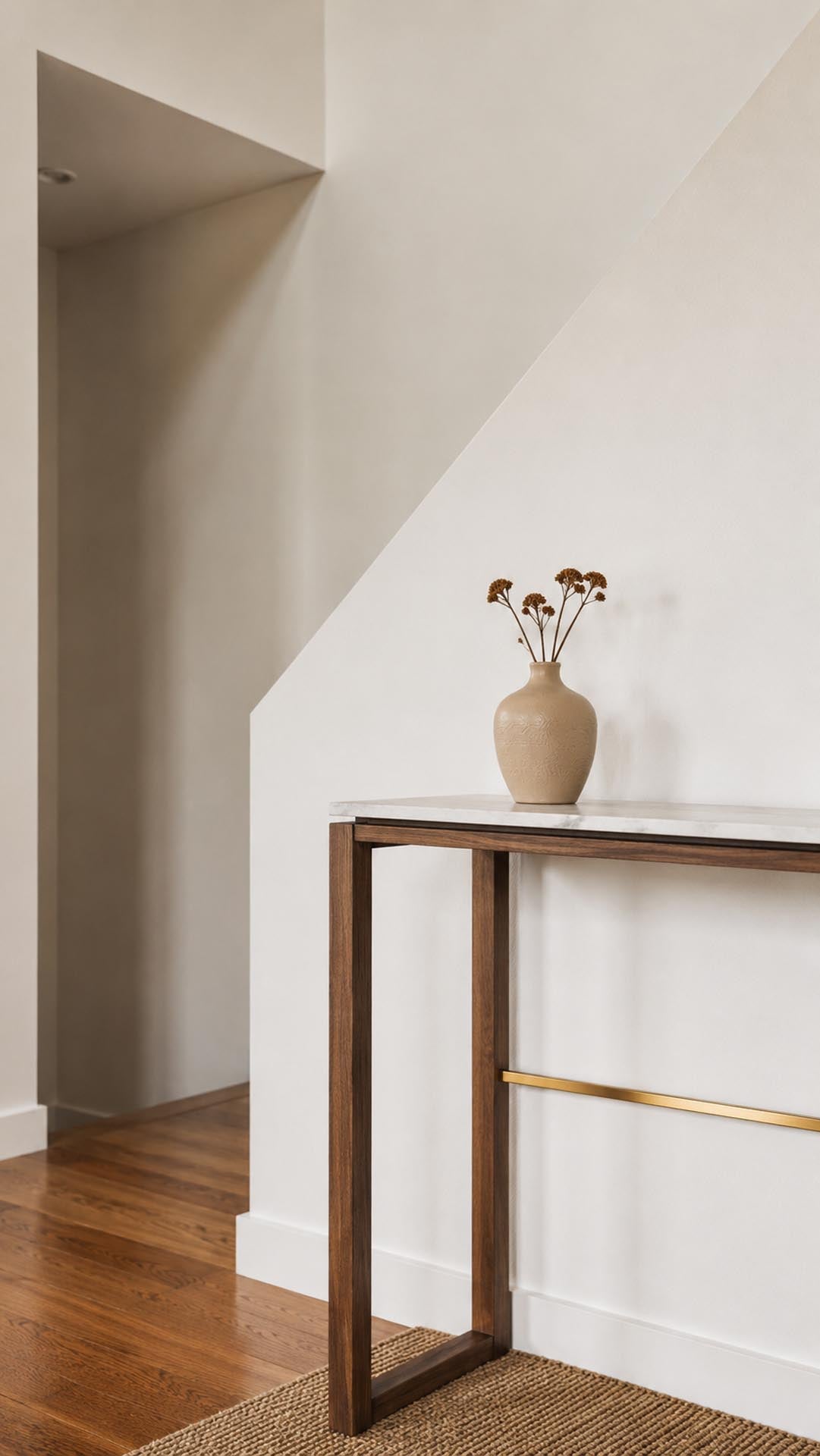 Quarry Console Table - Vancouver Island White Marble