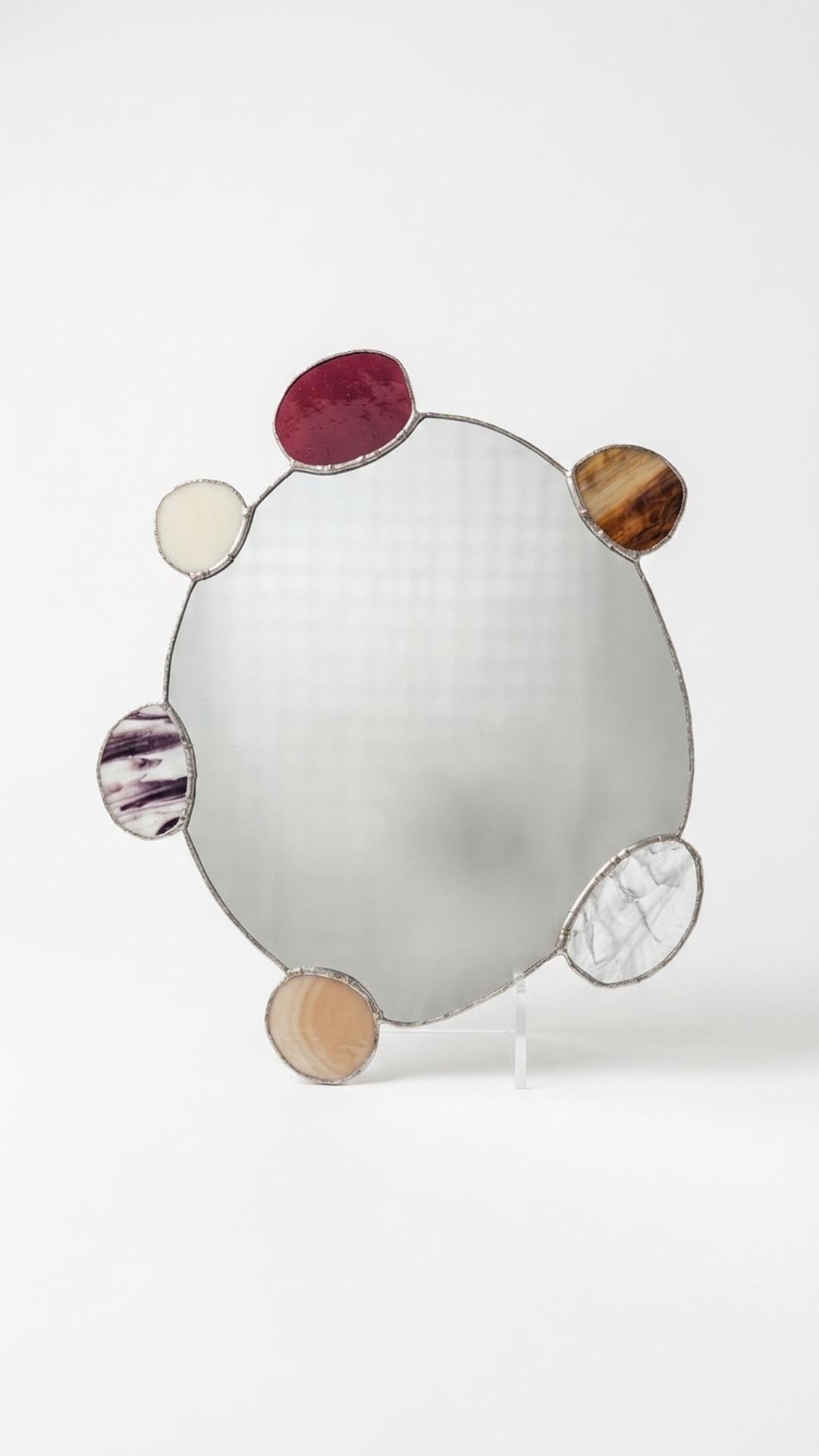 Elemental Pebble Mirror – Earth / Fire