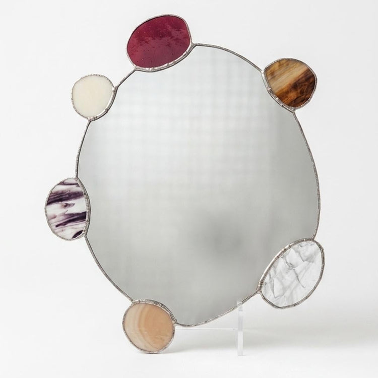 Elemental Pebble Mirror – Earth / Fire