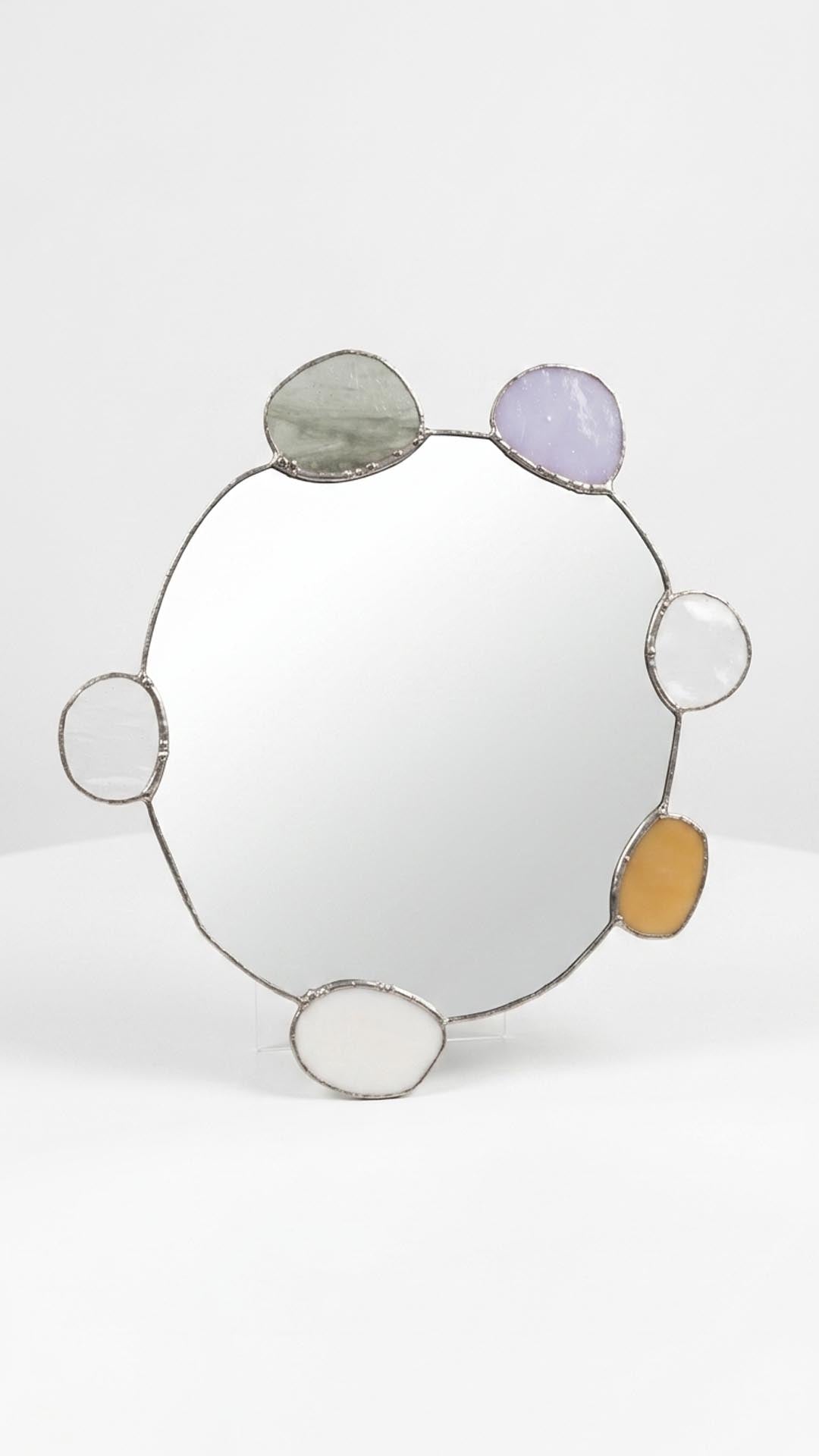 Elemental Pebble Mirror – Metal / Earth