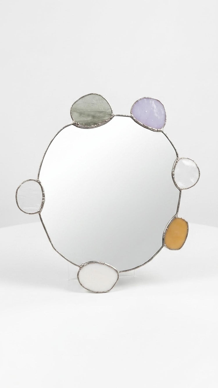 Elemental Pebble Mirror – Metal / Earth