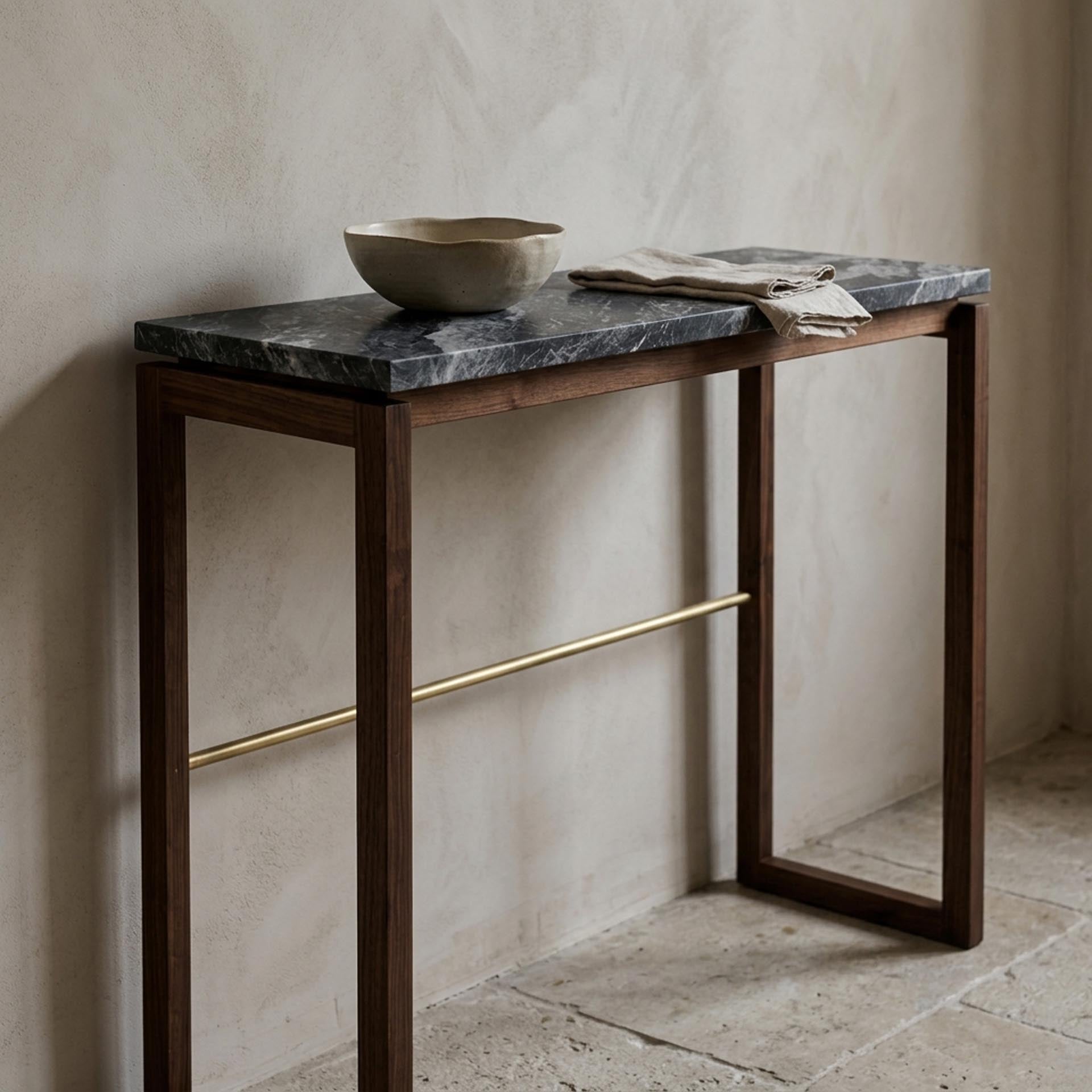 Quarry Console Table - Tlupana Blue Wave Marble