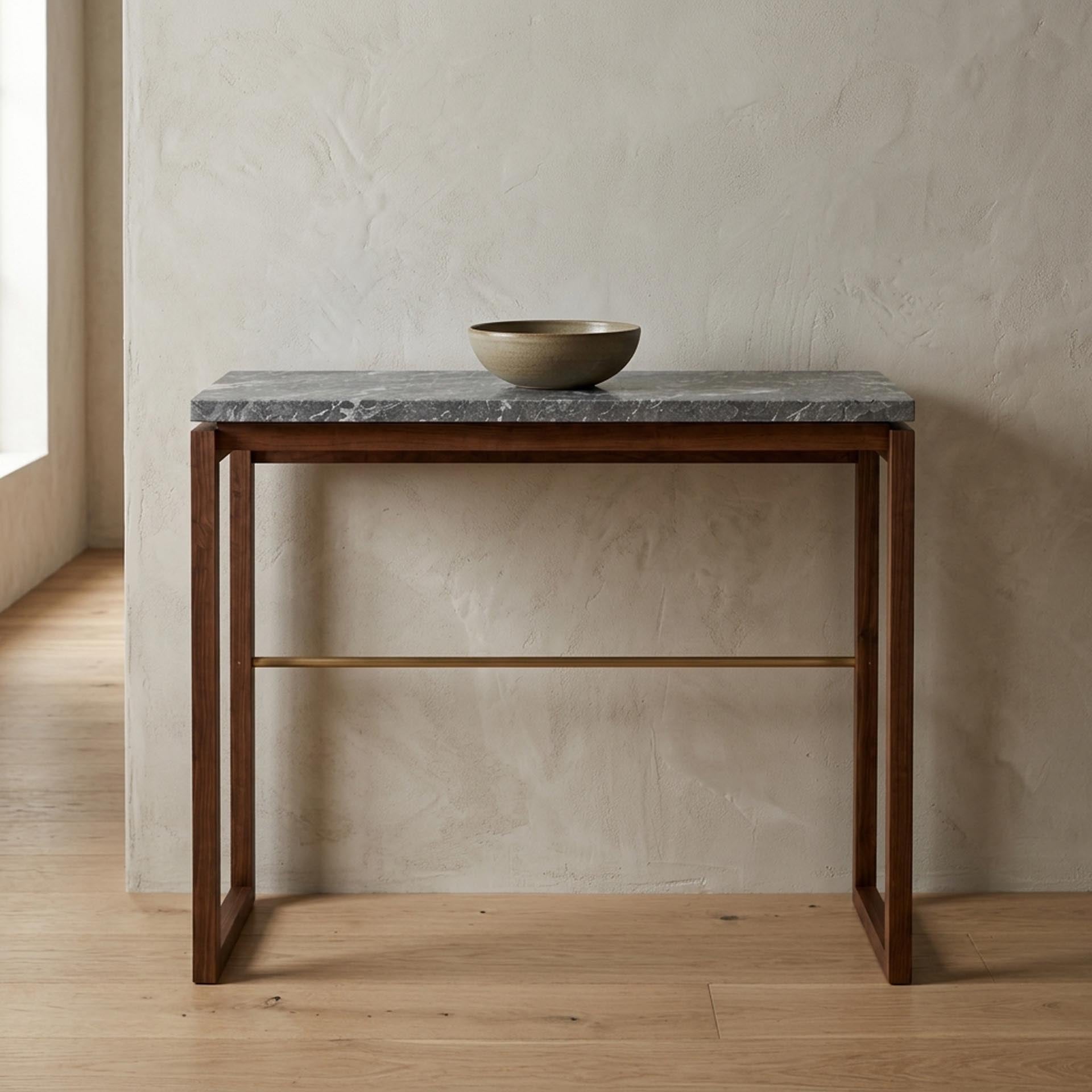 Quarry Console Table - Tlupana Blue Grey Marble