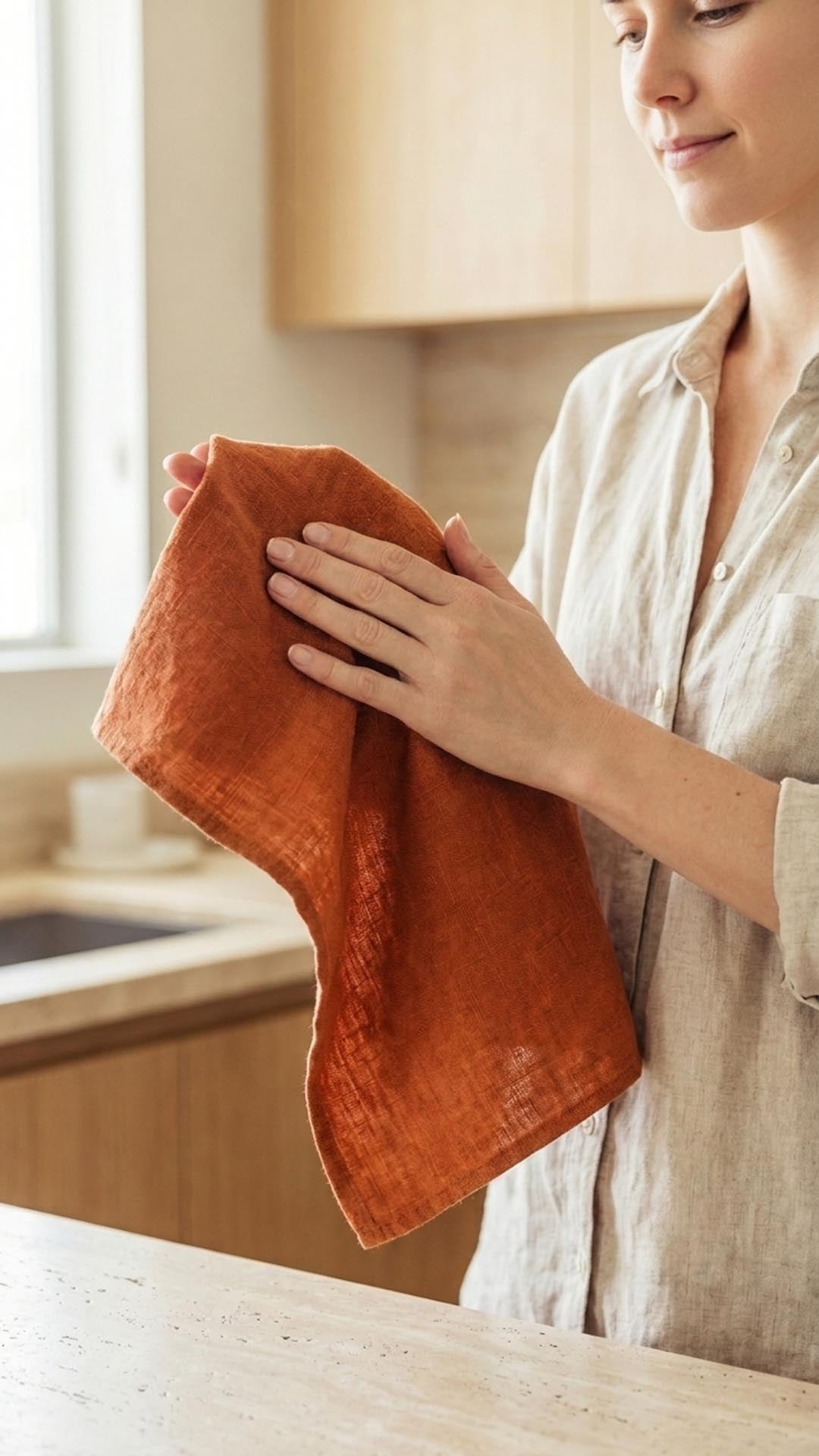 Tea Towels / Hand Towels - Terracotta